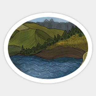 Mountain Lake Landscape Sierras Sticker